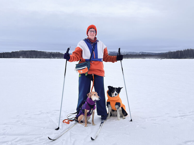 Skijoring on a frozen lake, Sweden, www.DOGvision.eu