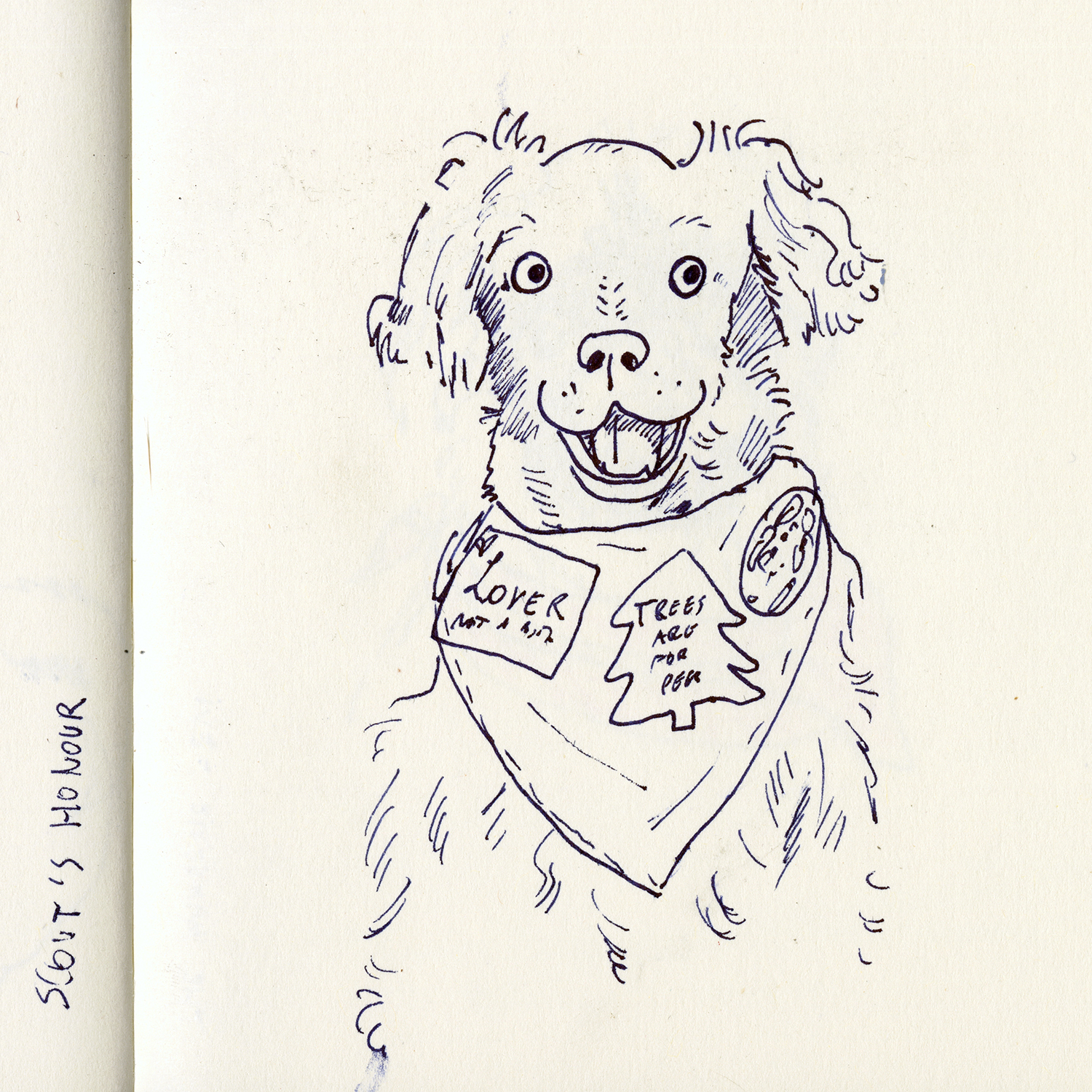 Dog drawings and illustration, Fenne, www.DOGvision.eu