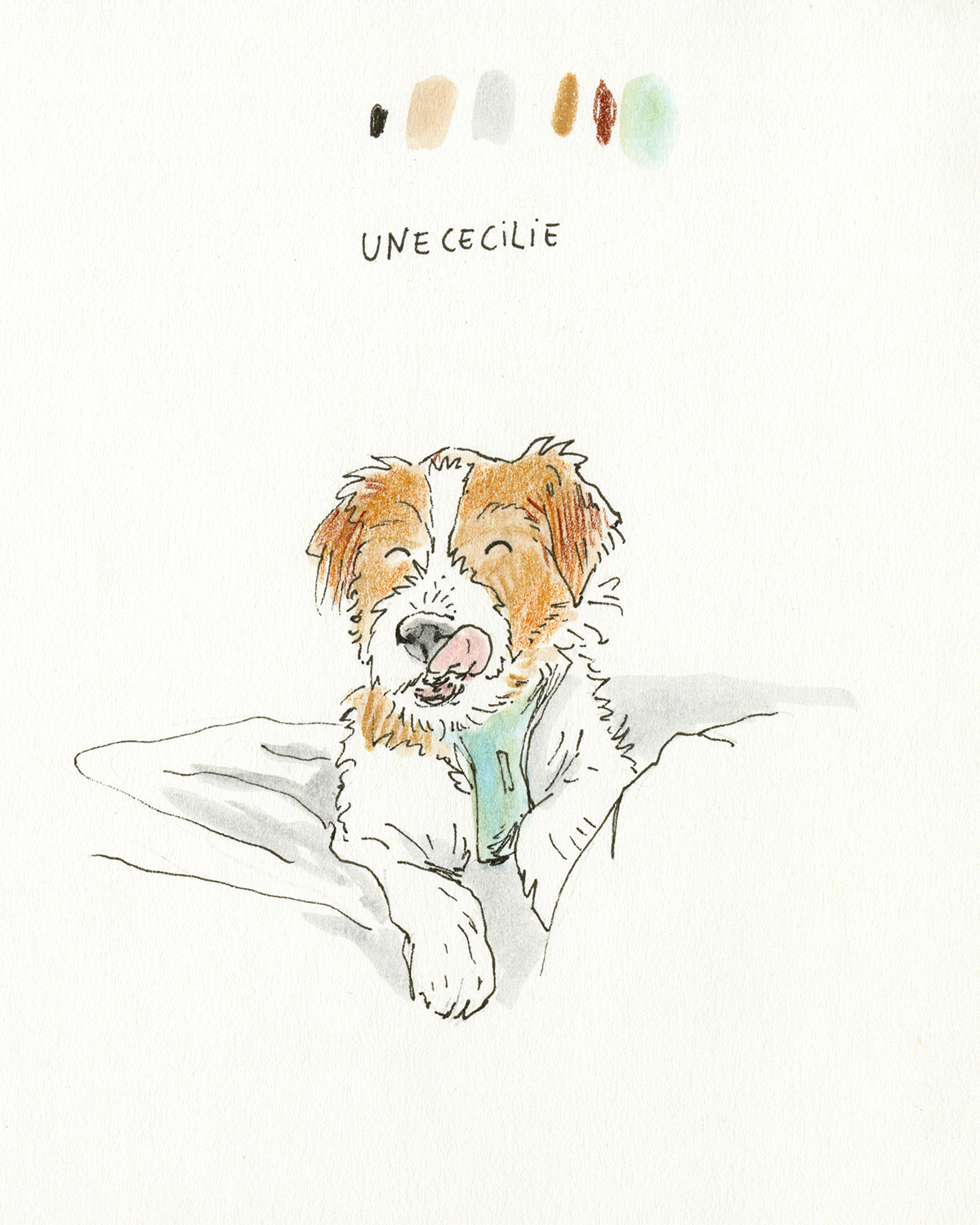 Daily dog drawing challenge, Instagram dog sketches, dog illustration, www.DOGvision.eu